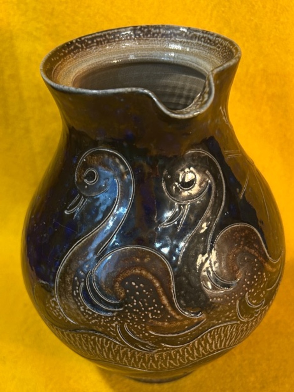 Vintage Blaze-Koop Jug Stone-Wear 79s Incised Deciration  Salt Glaze